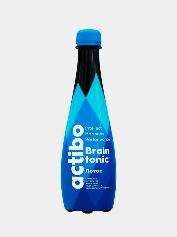 Сильногазированный напиток Actibo Braintonic "Лотос", безалкогольный, 400 мл