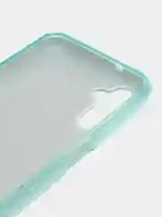 Бирюзовый чехол блестящий Samsung Galaxy A14 накладка c блёстками