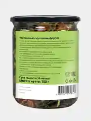 Чай зеленый Вкусы мира с кусочками фруктов, 100 г
