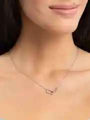 Серебряная подвеска квадраты / цепочка на шею / кулон