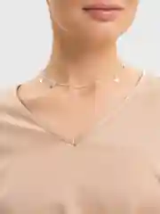 Серебряный цепочка на шею, чокер со звездами