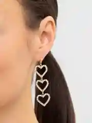 Серьги женские ассиметричные в виде сердца