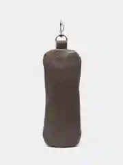 Серый меланж ключница из натуральной кожи