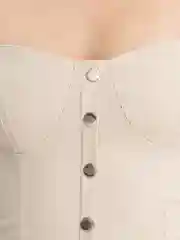 Хаки топ женский без лямок с имитацией корсета