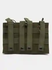 Зеленый подсумок для магазинов от автомата на молли на 1, 2,3 магазина