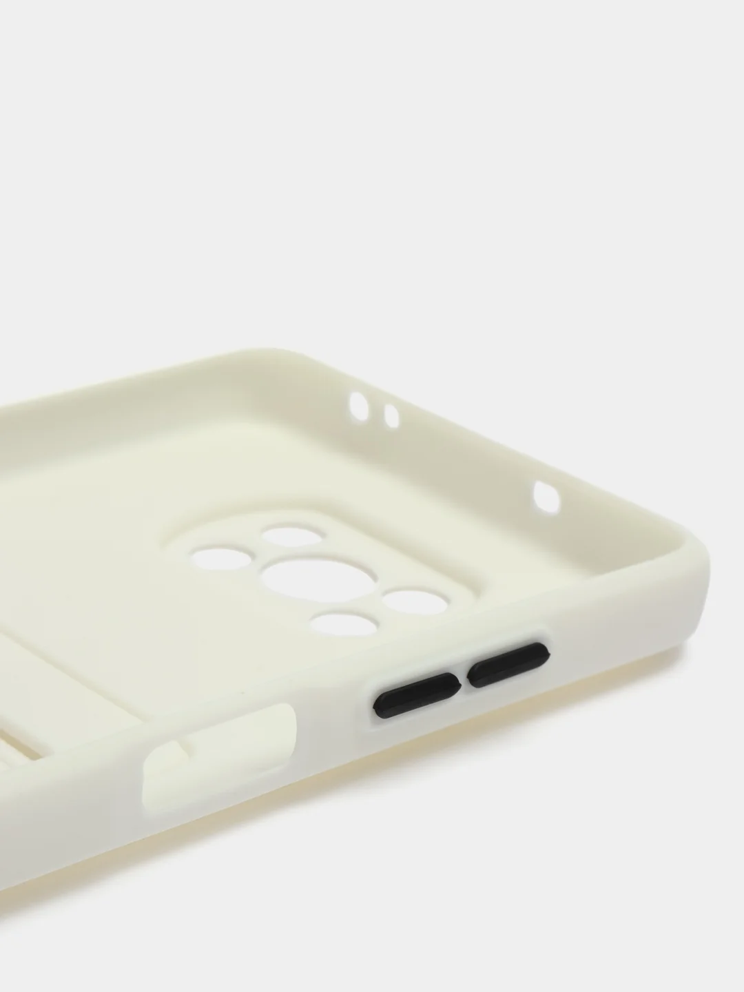 Белый силиконовый чехол для Poco X3, X3 Pro, X3 NFC (Поко Икс3) силиконовый, с карманом для карт