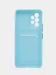 Голубой чехол для Samsung Galaxy A53 5G (Самсунг Галакси А53), силиконовый, матовый