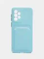 Голубой силиконовый чехол Samsung Galaxy A33 5G (Самсунг Галакси А33 5 джи), прозрачный