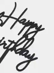 Серебряный топпер для украшения торта "Happy birthday"