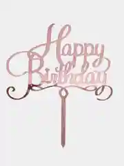 Конфетный топпер для украшения торта "Happy birthday", круг