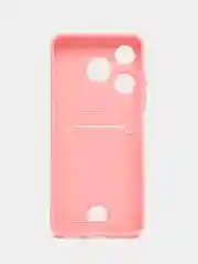 Розовый tecno Spark 10 / 10C чехол силиконовый с отделением для карт