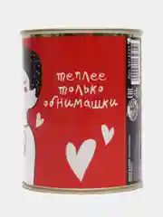 Подарочная банка с мужскими носками "Теплее только обнимашки"