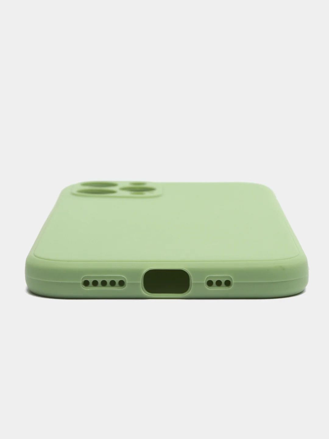 Зеленый чехол для Apple iPhone 12 Pro (Айфон 12 Про) прозрачный, c защитой камеры