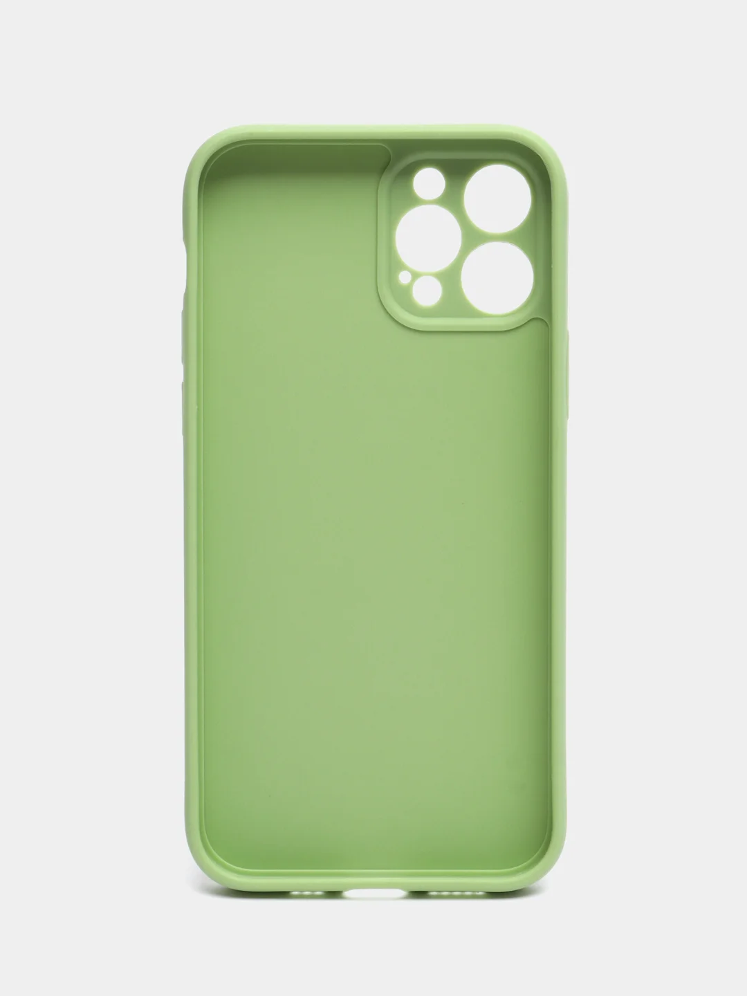 Зеленый чехол для Apple iPhone 12 Pro (Айфон 12 Про) прозрачный, c защитой камеры