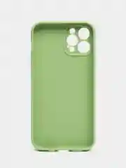Зеленый чехол для Apple iPhone 12 Pro (Айфон 12 Про) прозрачный, c защитой камеры