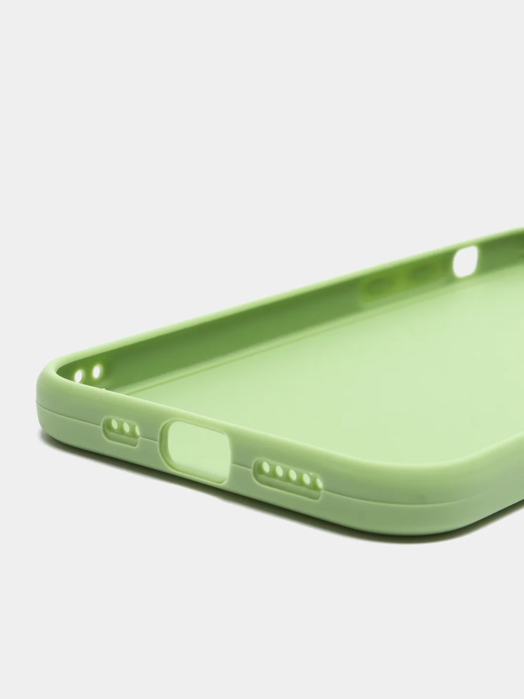 Зеленый чехол для Apple iPhone 12 Pro (Айфон 12 Про) прозрачный, c защитой камеры