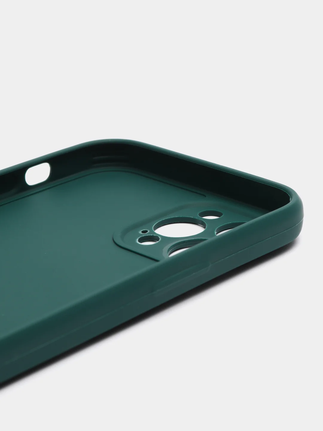Тёмно-зелёный чехол для Apple iPhone 12 Pro (Айфон 12 Про) прозрачный, c защитой камеры