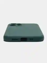 Тёмно-зелёный чехол для Apple iPhone 12 Pro (Айфон 12 Про) прозрачный, c защитой камеры