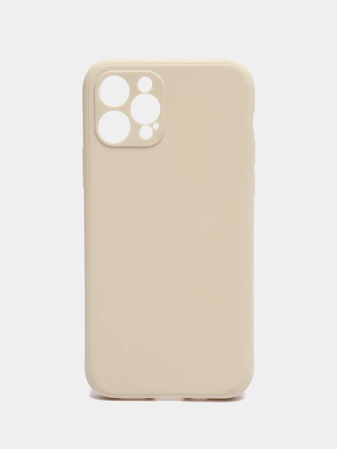 Молочный чехол для Apple iPhone 12 Pro (Айфон 12 Про) прозрачный, c защитой камеры