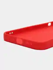 Красный чехол для Apple iPhone 12 Pro (Айфон 12 Про) прозрачный, c защитой камеры