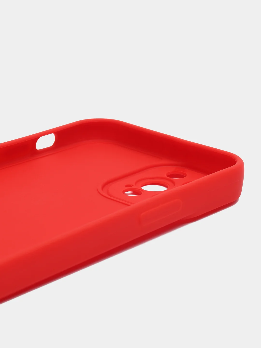 Красный чехол для Apple iPhone 12 Pro (Айфон 12 Про) прозрачный, c защитой камеры