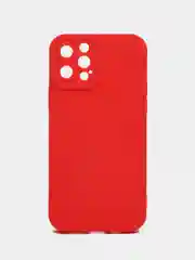 Красный чехол для Apple iPhone 12 Pro (Айфон 12 Про) прозрачный, c защитой камеры