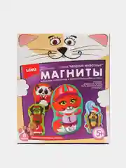 Набор для детского творчества. Магниты из гипса "Животные спортсмены". Lori