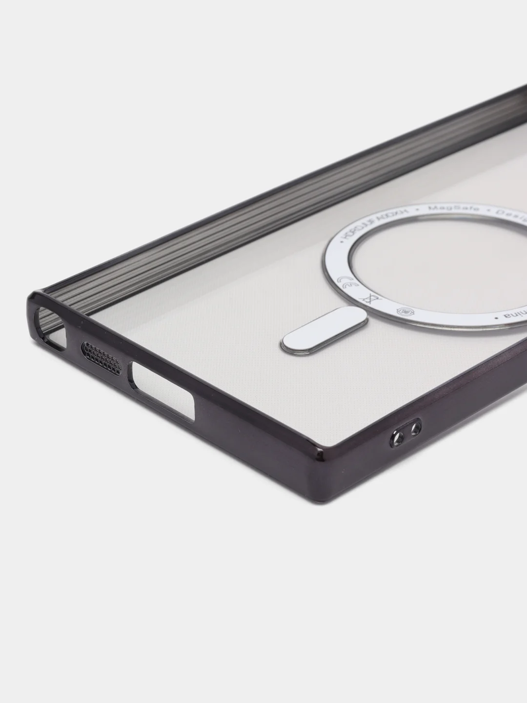 Черный чехол-накладка c защитой камеры для Samsung S23 Ultra MagSafe, магнит