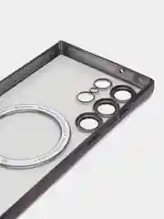 Черный чехол-накладка c защитой камеры для Samsung S23 Ultra MagSafe, магнит