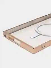Золотой чехол-накладка c защитой камеры для Samsung S23 Ultra MagSafe, магнит