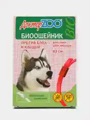 Красный ошейник Доктор ZOO для собак против блох и клещей, 65 см