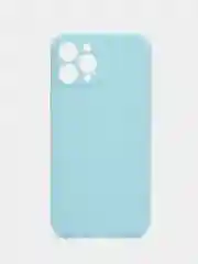 Голубой чехол для iPhone 12 Pro Max (Айфон 12 про макс) черный, c защитой камеры