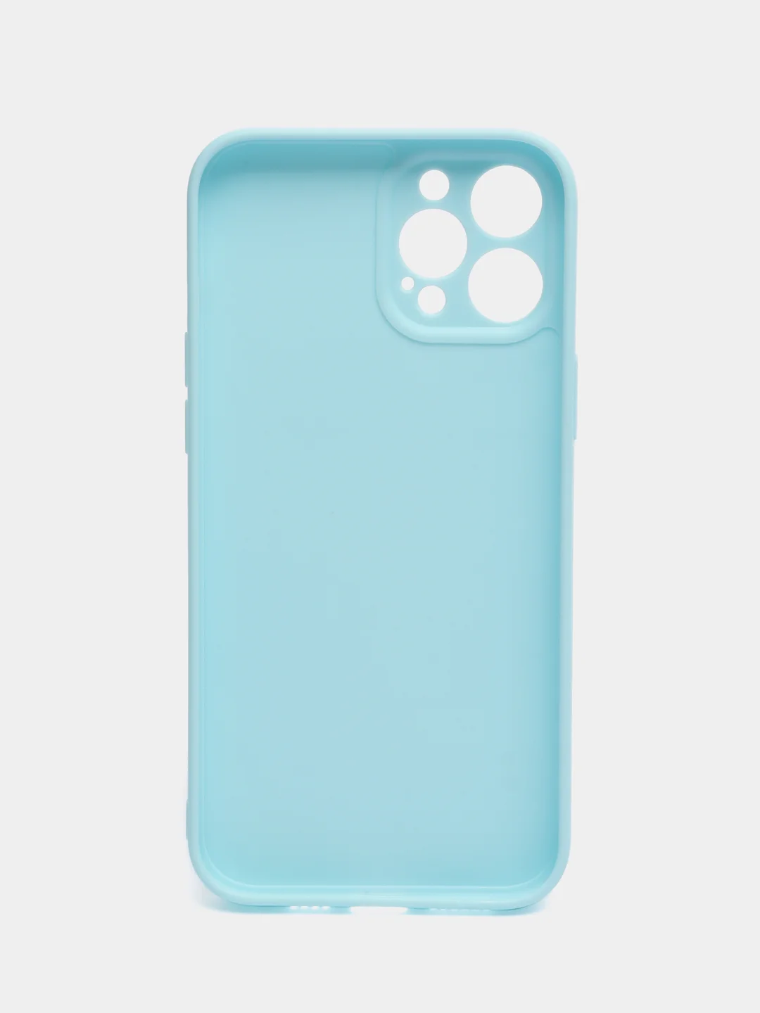 Голубой чехол для iPhone 12 Pro Max (Айфон 12 про макс) черный, c защитой камеры