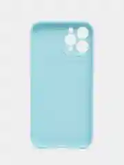 Голубой чехол для iPhone 12 Pro Max (Айфон 12 про макс) черный, c защитой камеры