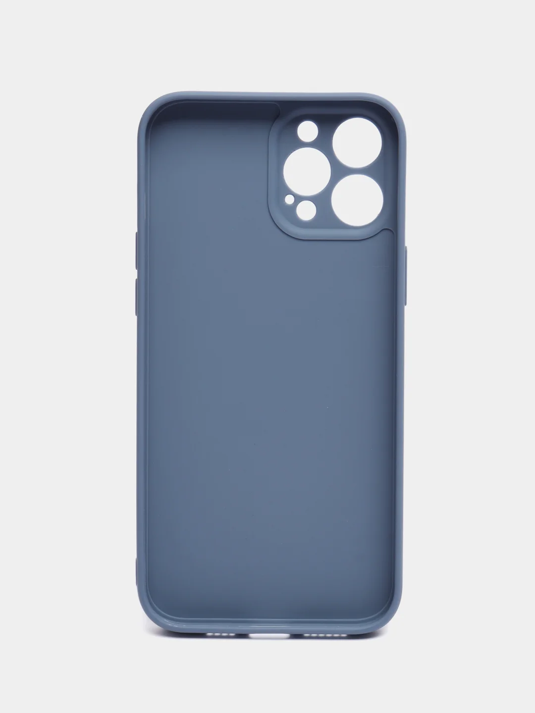 Синий меланж чехол для iPhone 12 Pro Max (Айфон 12 про макс) черный, c защитой камеры
