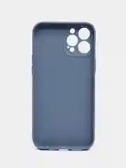 Синий меланж чехол для iPhone 12 Pro Max (Айфон 12 про макс) черный, c защитой камеры