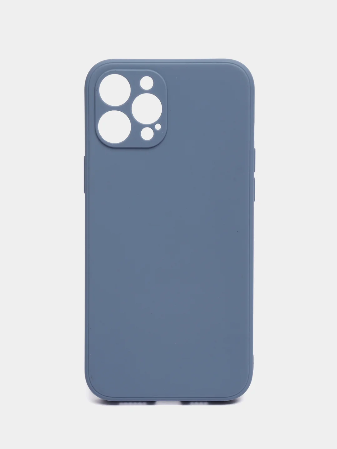 Синий меланж чехол для iPhone 12 Pro Max (Айфон 12 про макс) черный, c защитой камеры
