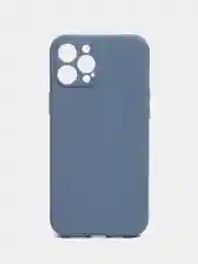 Синий меланж чехол для iPhone 12 Pro Max (Айфон 12 про макс) черный, c защитой камеры