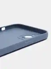 Синий меланж чехол для iPhone 12 Pro Max (Айфон 12 про макс) черный, c защитой камеры