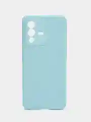 Голубой силиконовый чехол для Vivo V23 5G, Виво В23 5 Джи, с карманом для карт, прозрачный