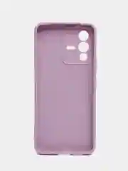 Лавандовый силиконовый чехол для Vivo V23 5G, Виво В23 5 Джи, с карманом для карт, прозрачный