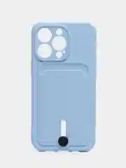 Небесно-голубой чехол с карманом для карт для iPhone, Айфон 11, 13, 14, Pro, защита камеры