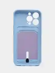 Небесно-голубой чехол с карманом для карт для iPhone, Айфон 11, 13, 14, Pro, защита камеры