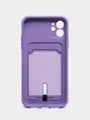 Фиолетовый чехол с карманом для карт для iPhone, Айфон 11, 13, 14, Pro, защита камеры