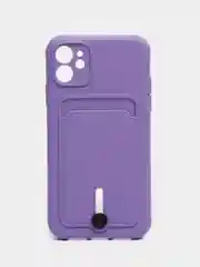 Фиолетовый чехол с карманом для карт для iPhone, Айфон 11, 13, 14, Pro, защита камеры