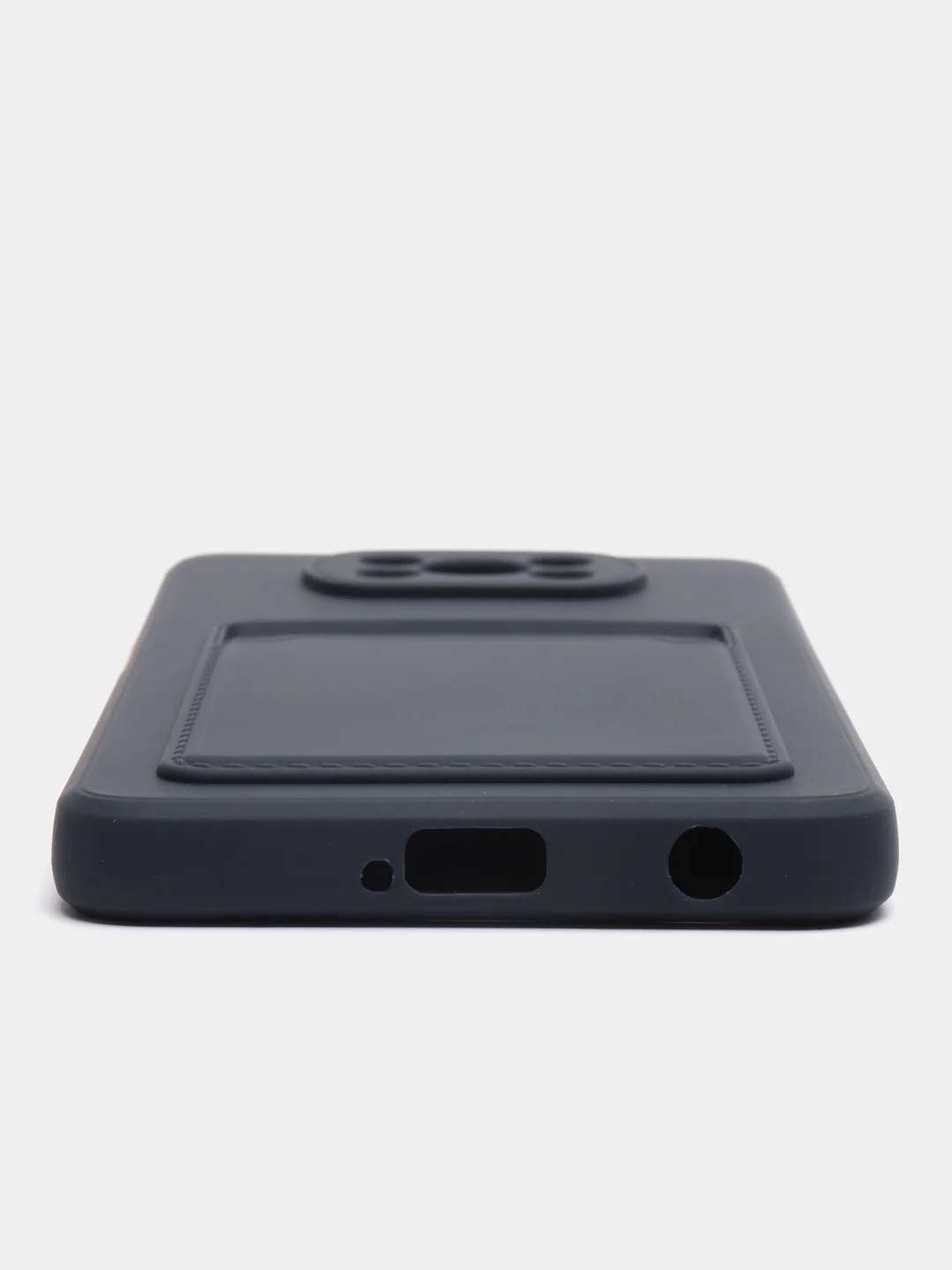 Темно-синий силиконовый чехол для Poco X3, X3 Pro, X3 NFC (Поко Икс3) силиконовый, с карманом для карт
