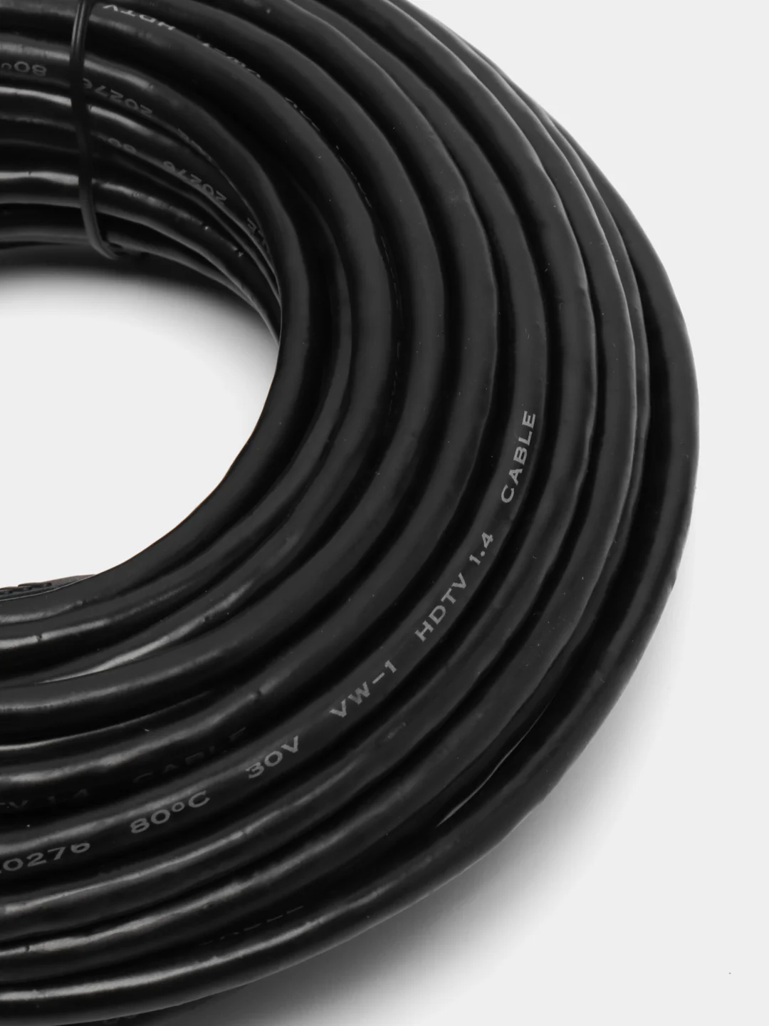 Черный кабель HDMI для подключения телевизора, приставки, ноутбука, компьютера, монитора