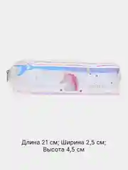 Серебряный пенал школьный,зеркальный