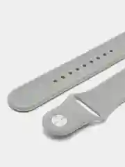 Серый силиконовый ремешок для Xiaomi Amazfit Bip / Huawei / Haylou / Samsung, с кнопкой, 22 мм
