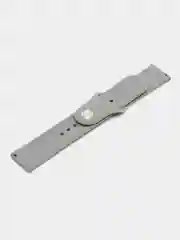 Серый силиконовый ремешок для Xiaomi Amazfit Bip / Huawei / Haylou / Samsung, с кнопкой, 22 мм